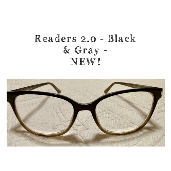 Foster Grant Accessories - Reading eye glasses - 2.0 - Foster Grant - New! 2 tone Black & Gray - perfect